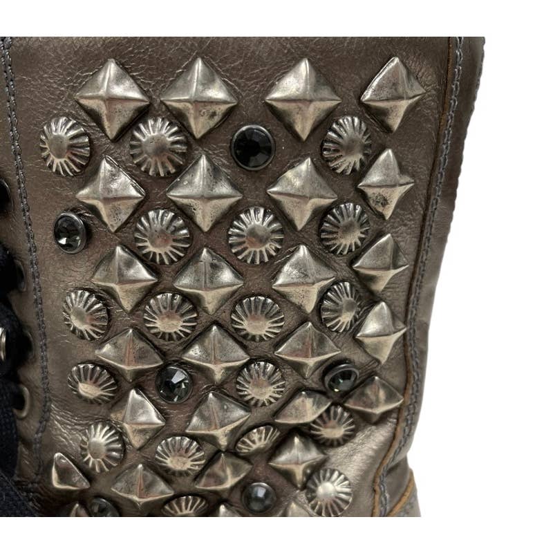 ASH Metallic Ryanna Metallic Studded Biker Boots Booties Size 39 9 $385 - Premium  from Ash - Just $165.0! Shop now at Finds For You