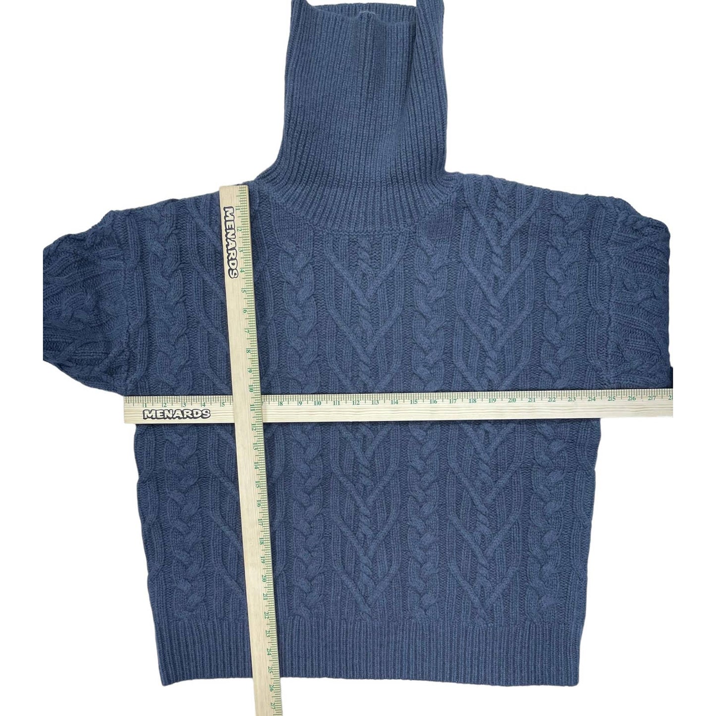 Free People x Sandrine Rose Wool Cashmere Cable Knit Turtleneck Sz Large Gray - Premium from Free People - Just $119.0! Shop now at Finds For You
