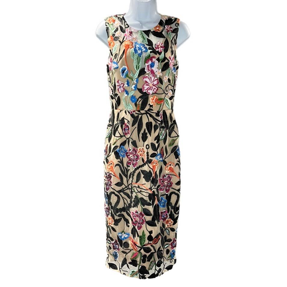 Dress The Population Holland Embroidered Floral Midi Dress Size Small New - Premium from Dress The Population - Just $229.0! Shop now at Finds For You