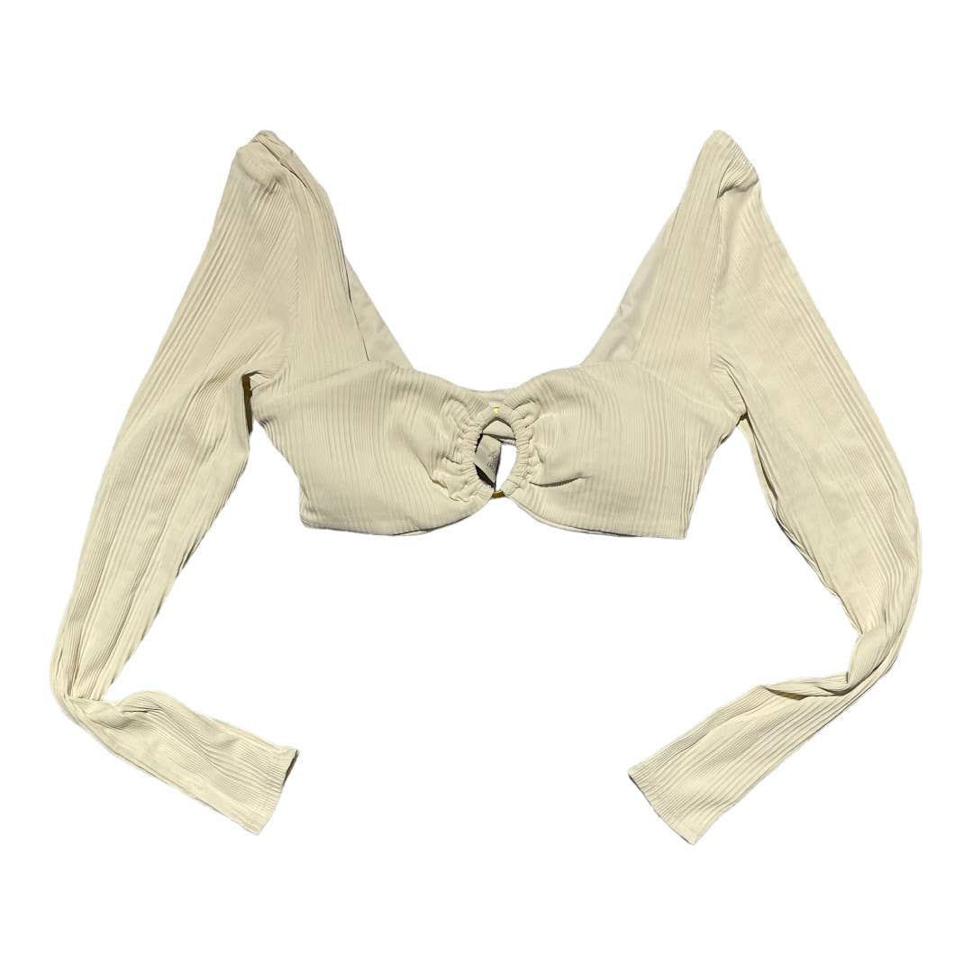 L*SPACE Revolve Beatrix Pointelle Bikini Top Swim Size M Cream New - Premium from L*SPACE - Just $119.0! Shop now at Finds For You