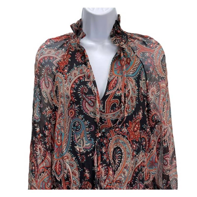 Banana Republic x Olivia Palermo High Low Paisley Silk Dress Size L - Premium from Banana Republic - Just $129.00! Shop now at Finds For You