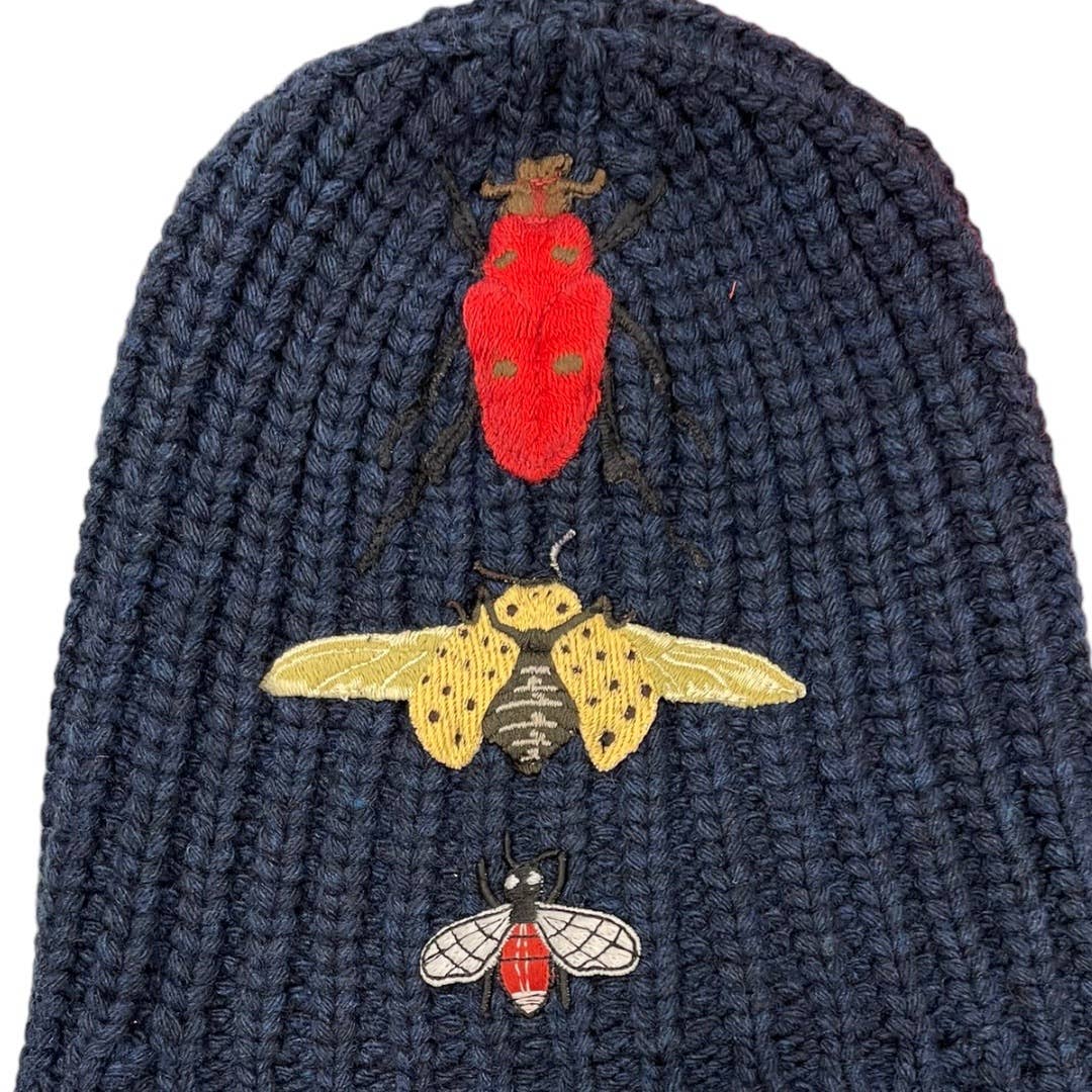 Gucci Cusco Knit Hat Beanie Bug Appliqués Size M New - Premium from Gucci - Just $429.0! Shop now at Finds For You