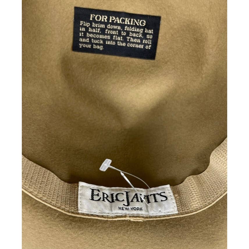 Eric Javits Packable Rolled Edges Camel Hat Neutral Travel - Premium from Eric Javits - Just $159.0! Shop now at Finds For You