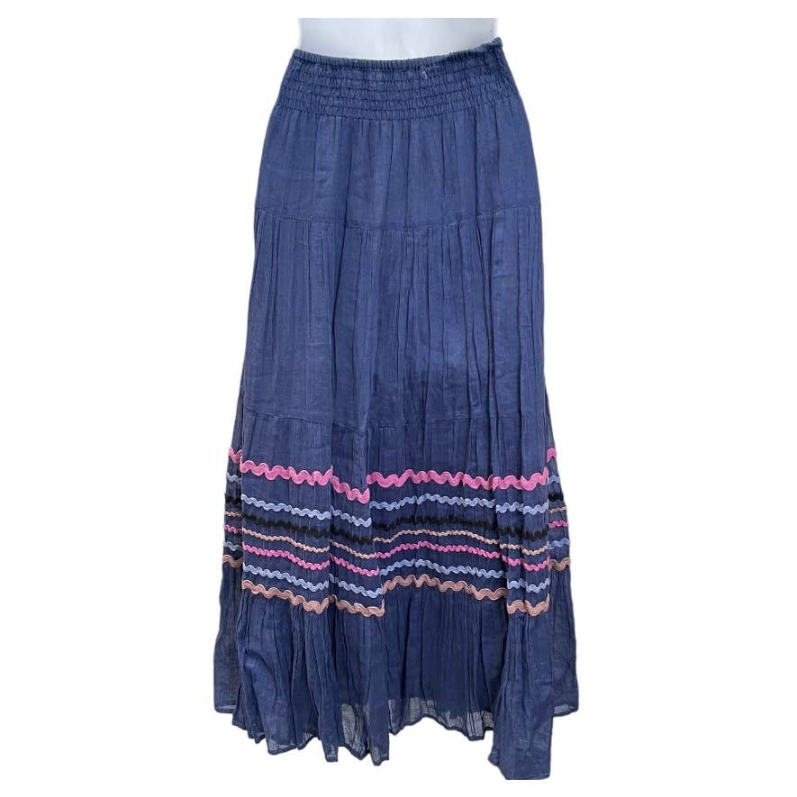Matta Gauze Ric Rac Bohemian Cotton Maxi Skirt Size M - Premium from Matta - Just $129.0! Shop now at Finds For You