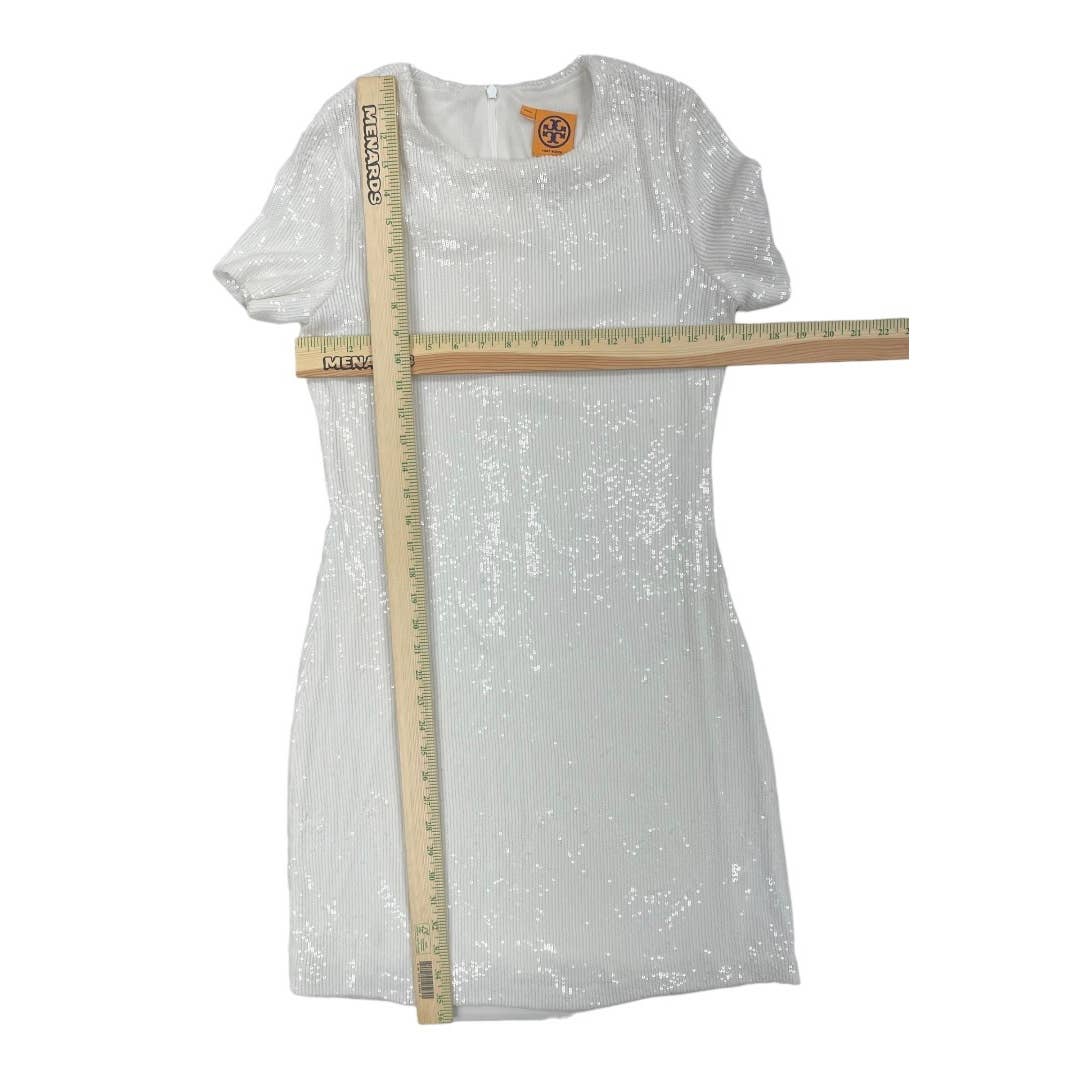 Tory Burch Sequin Short Sleeve Dress Formal Party Cocktail Size Small White - Premium from Tory Burch - Just $149.00! Shop now at Finds For You