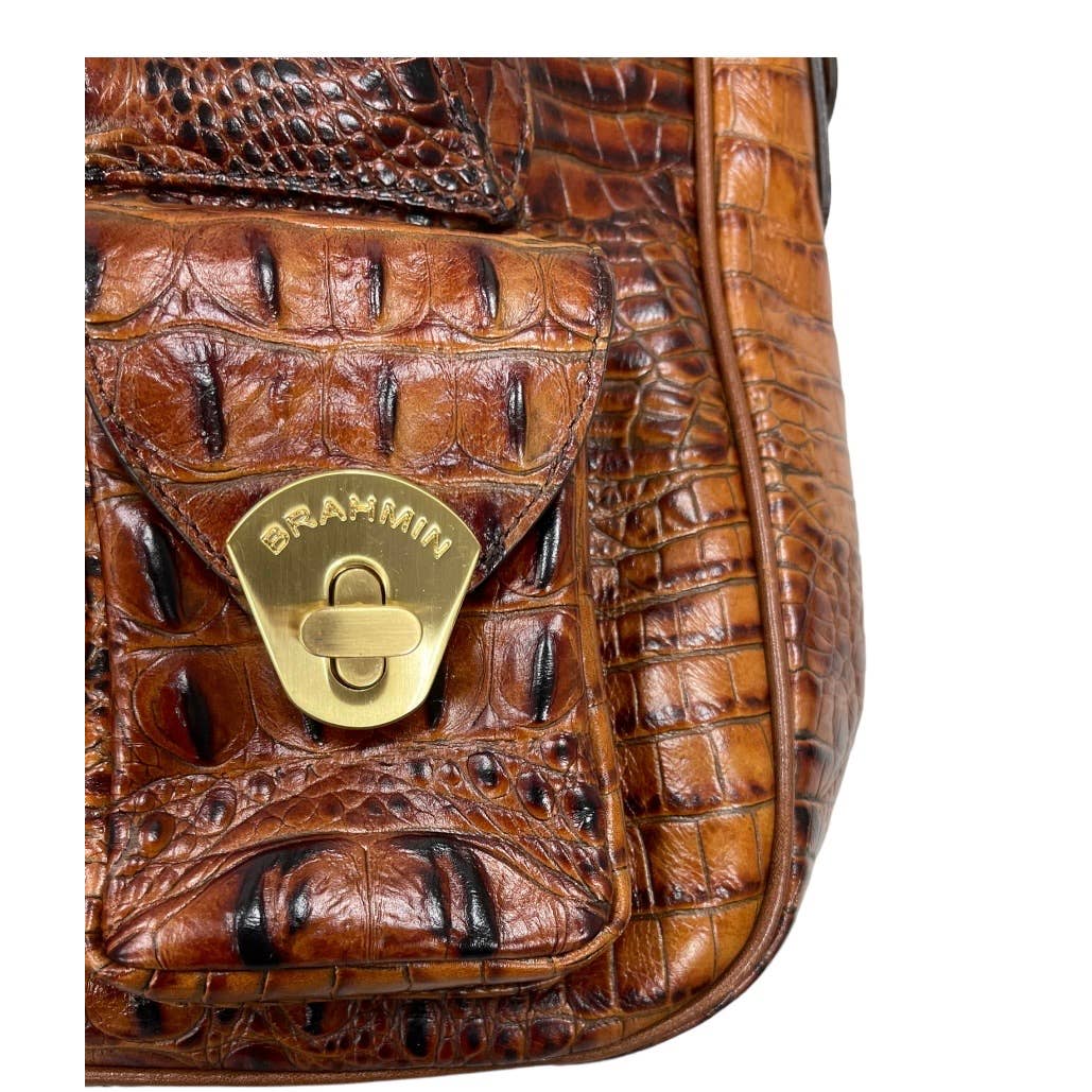 Brahmin Pecan Melbourne Large Crossbody Handbag Purse Leather New - Premium from Brahmin - Just $259.00! Shop now at Finds For You