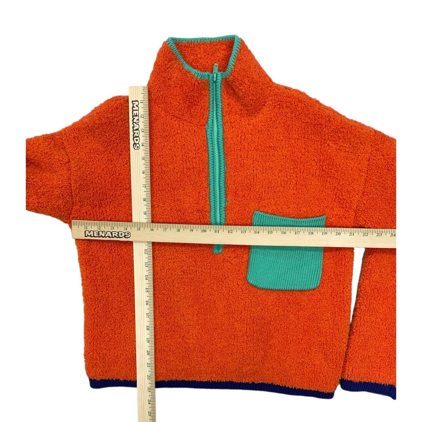 Anthropologie Sherpa Half Zip Colorblock Patch Pocket Size L - Premium from Anthropologie - Just $139.00! Shop now at Finds For You