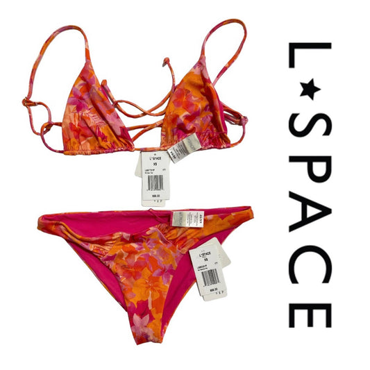 L*SPACE Revolve Brittney Bikini Top Sol Bottom Classic Into The Tropics XS New Barbiecore - Premium from L*SPACE - Just $89.0! Shop now at Finds For You