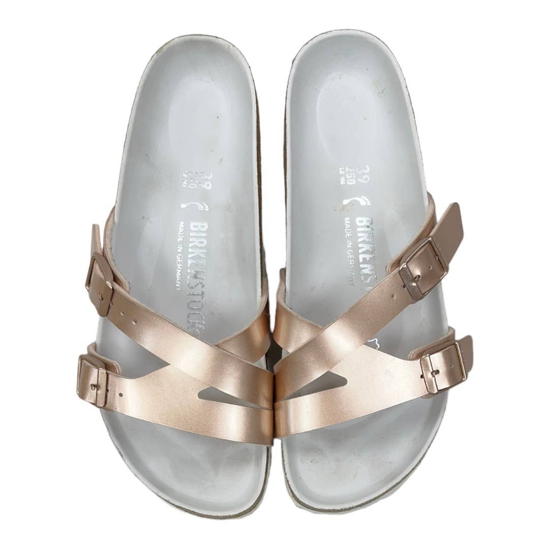 Birkenstock Yao Hex Metallic Rose Gold Sandals Shoes Comfort 39 8.5 - Premium from Birkenstock - Just $95.0! Shop now at Finds For You
