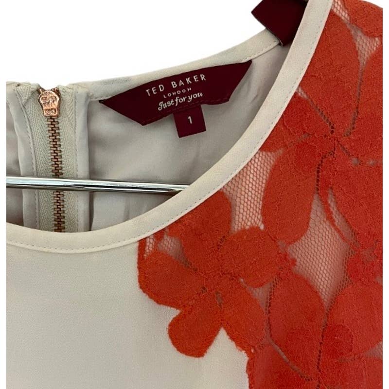 Ted Baker Vember Lace Chiffon Dress Size 1 Ted 4 US - Premium from Ted Baker - Just $149.0! Shop now at Finds For You