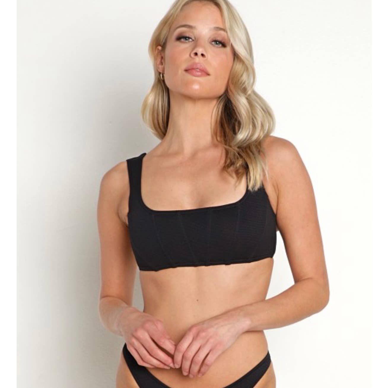 L*SPACE 2 Pc Set Odessa Corset Bikini Top Estella Bikini Bottom Black New - Premium from L*SPACE - Just $90.0! Shop now at Finds For You