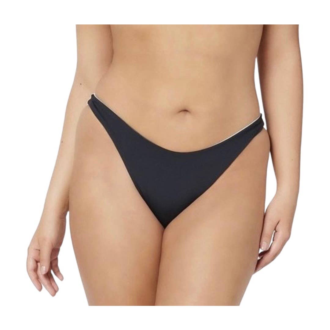 L*SPACE Revolve Set Nico Underwire Bikini Top Mercury Bottom L New Black White - Premium from L*SPACE - Just $99.0! Shop now at Finds For You