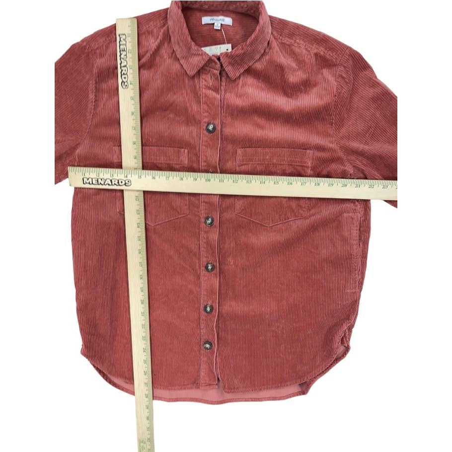 Madewell Sunday Corduroy Button Front Shirt Size M Pink New - Premium from Madewell - Just $68.00! Shop now at Finds For You