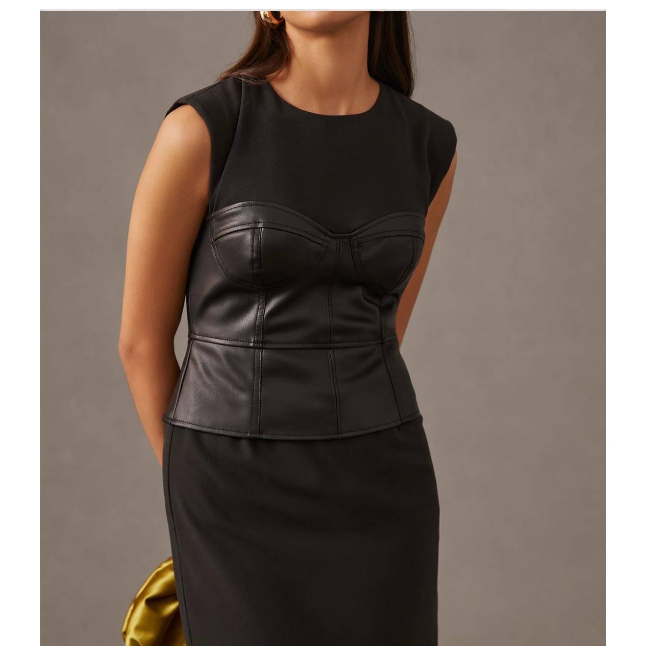 Anthropologie Maeve Faux Corset Dress Size 2 Black New - Premium from Anthropologie - Just $99.00! Shop now at Finds For You