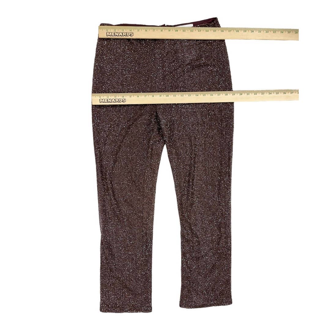 Badgley Mischka Burgundy Beaded Pants Size 10 - Premium from Badgley Mischka - Just $119.0! Shop now at Finds For You