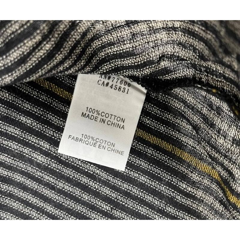 Free People x Sandrine Rose Striped Patchwork Button Down Shirt Size S Black - Premium from Free People - Just $89.00! Shop now at Finds For You