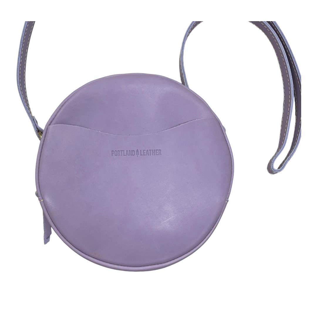 Portland Leather Goods Large Circle Crossbody Handbag New Lavendar - Premium from Portland Leather Goods - Just $119.0! Shop now at Finds For You