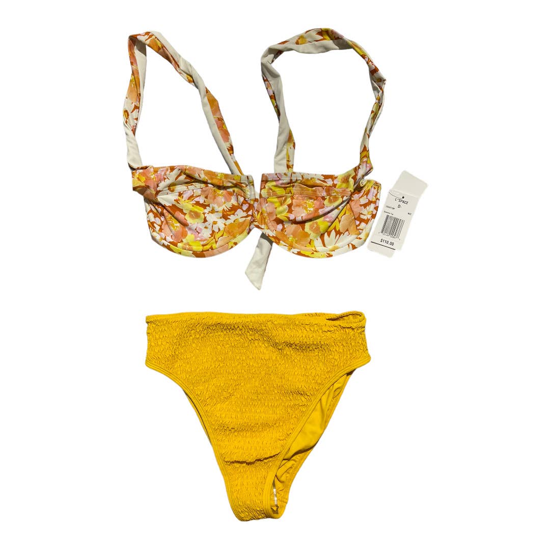 L*SPACE Camellia What in Carnation D Cup Bikini Top High Waisted Ruched Bottom M - Premium from L*SPACE - Just $89.0! Shop now at Finds For You