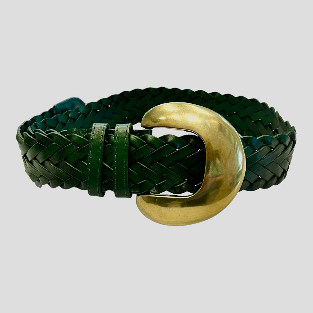 Anthropologie Green Woven Waist Leather Belt Size Small New - Premium from Anthropologie - Just $99.00! Shop now at Finds For You