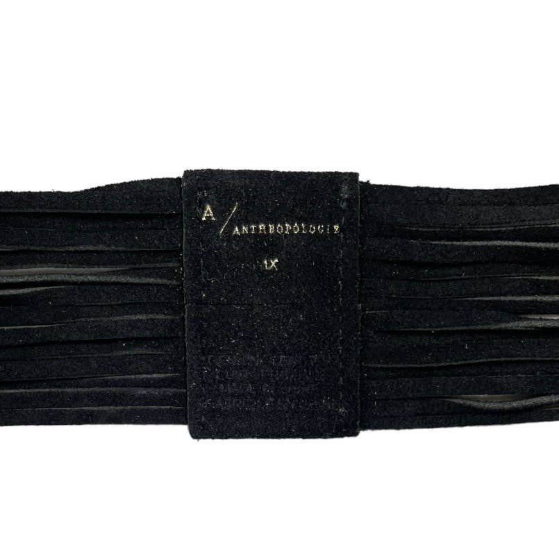 Anthropologie Suede Fringe Tie Belt Plus Size Black New - Premium from Anthropologie - Just $99.0! Shop now at Finds For You