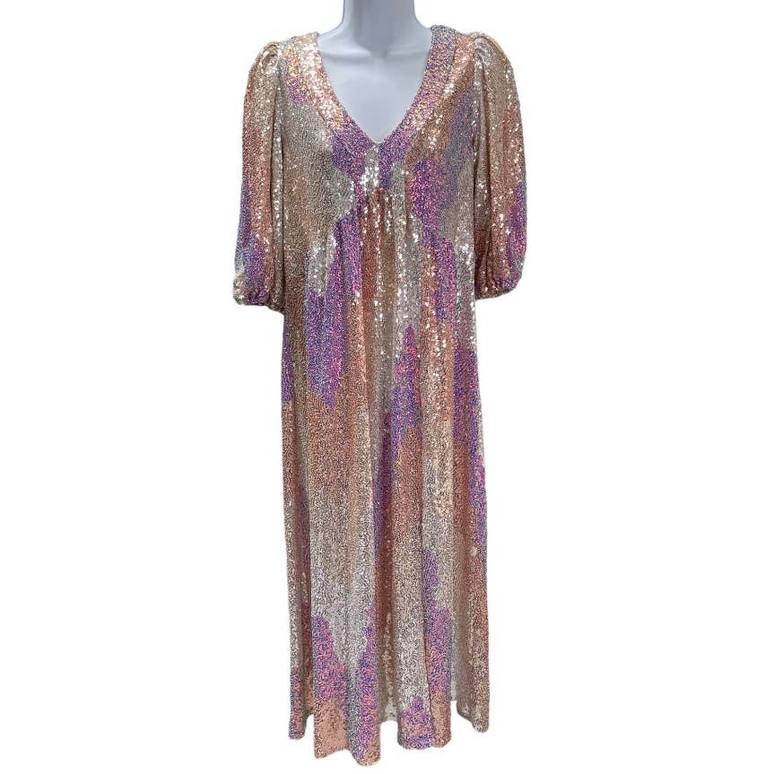 Anthropologie Saltwater Luxe Turner Sequin Maxi Dress Sz XS - Premium from Anthropologie - Just $249.0! Shop now at Finds For You