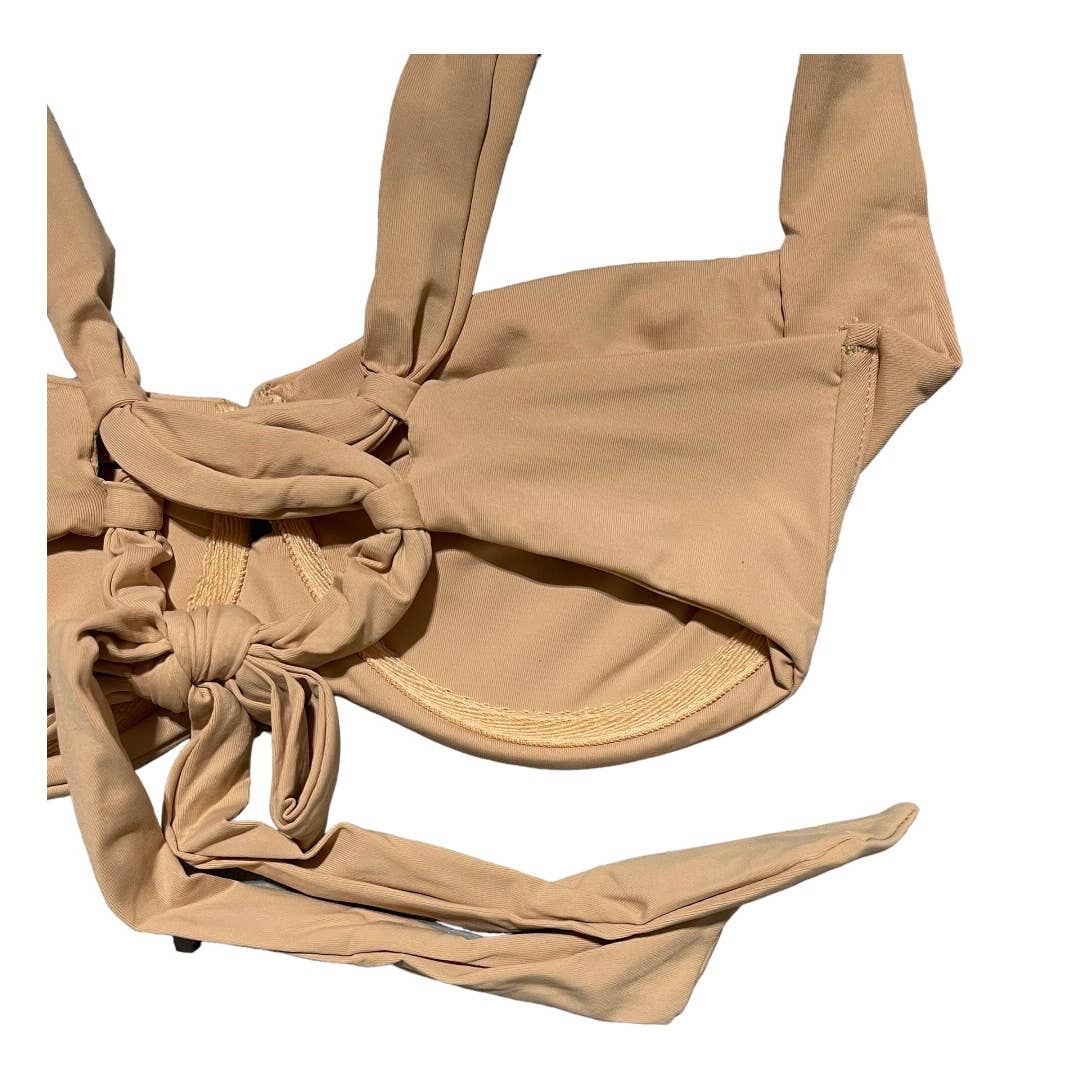 L*SPACE Camellia Underwire Bikini Top Size S Champagne New - Premium from L*SPACE - Just $65.00! Shop now at Finds For You