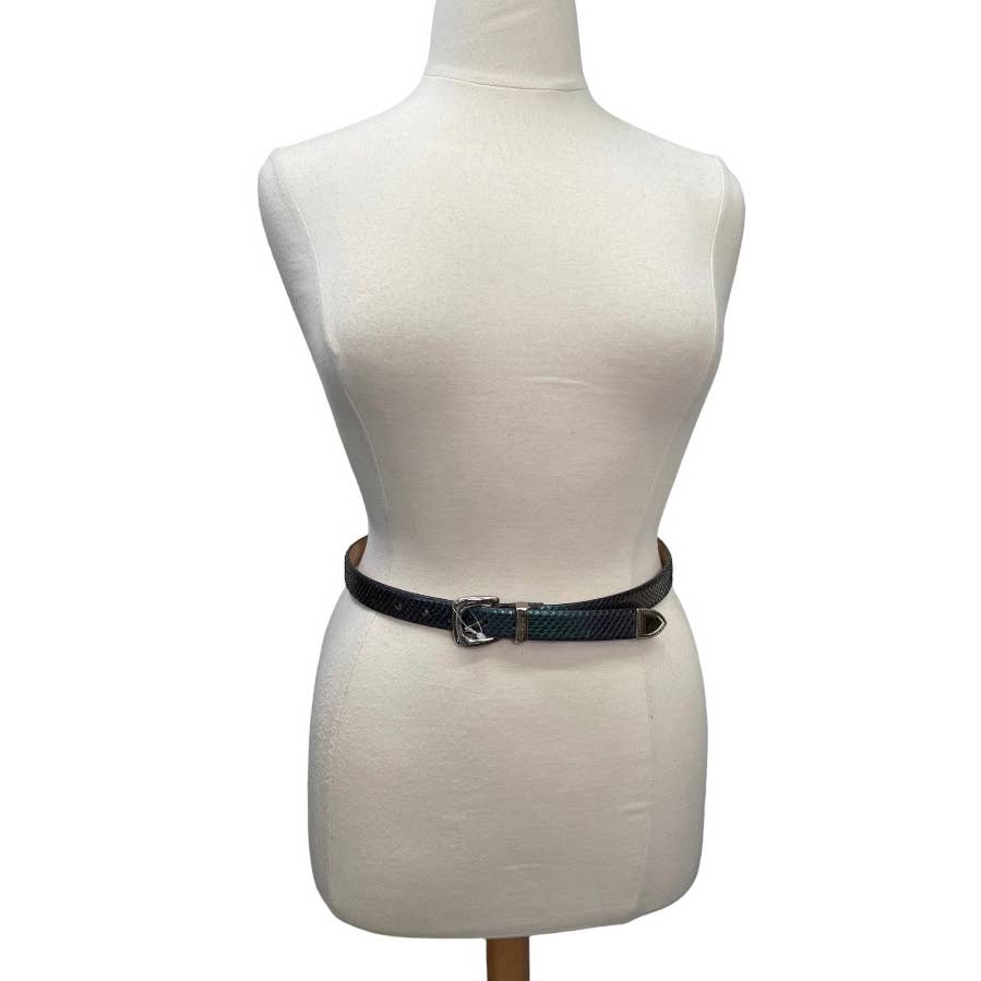 Roberto Cavalli Iridescent Snakeskin Belt Made in Italy 48/90 - Premium from Roberto Cavalli - Just $149.0! Shop now at Finds For You