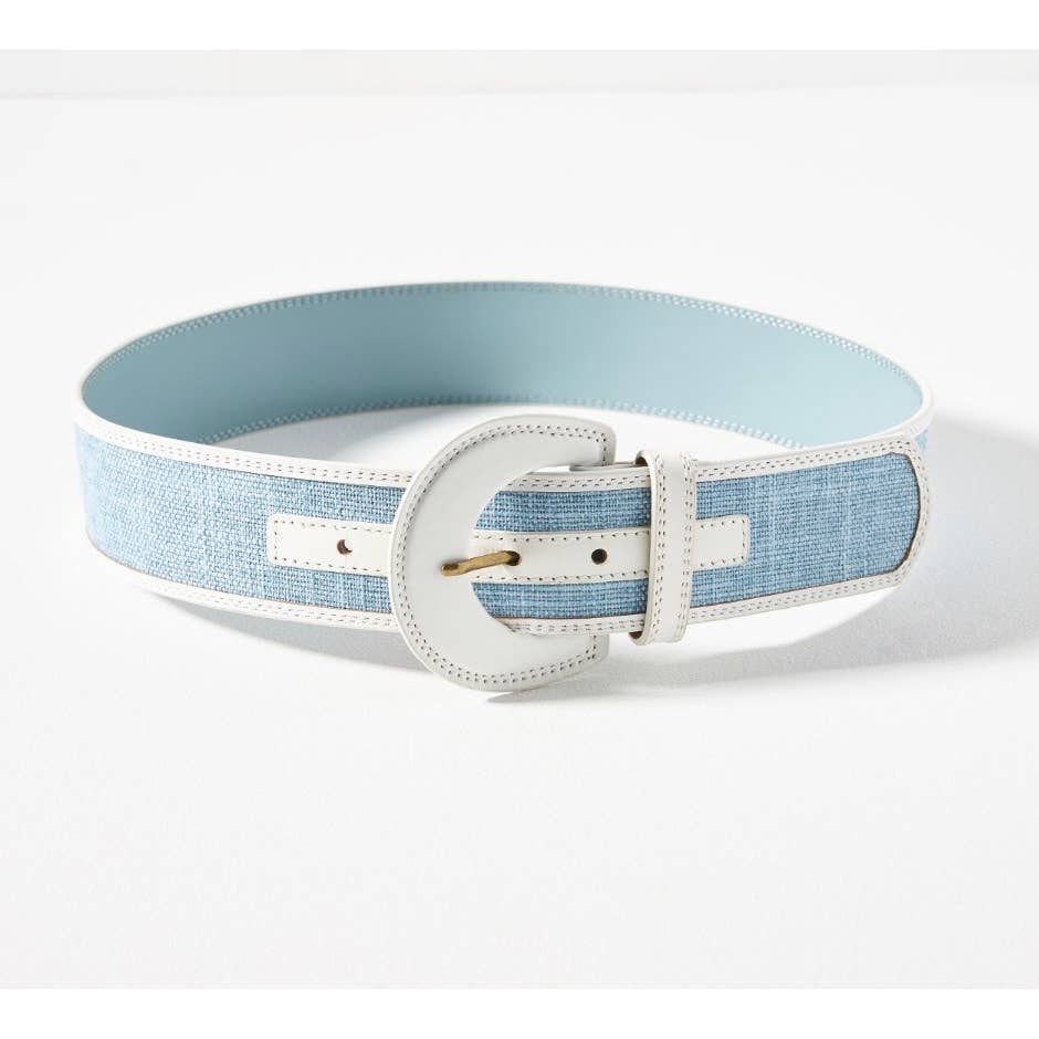 Anthropologie Colorblock Woven Leather Belt Size Medium - Premium from Anthropologie - Just $65.0! Shop now at Finds For You