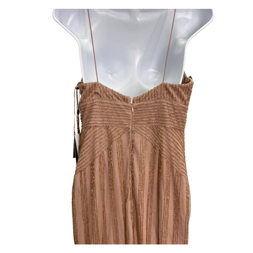 Adrienne Papel Rose Gold Beaded Dress Size 4 New - Premium  from Adrianna Papell - Just $79.0! Shop now at Finds For You