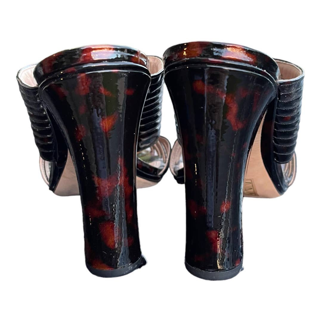 Tory Burch Brida Tortoise Patent Slides Heels Shoes Size 11 - Premium from Tory Burch - Just $129.00! Shop now at Finds For You