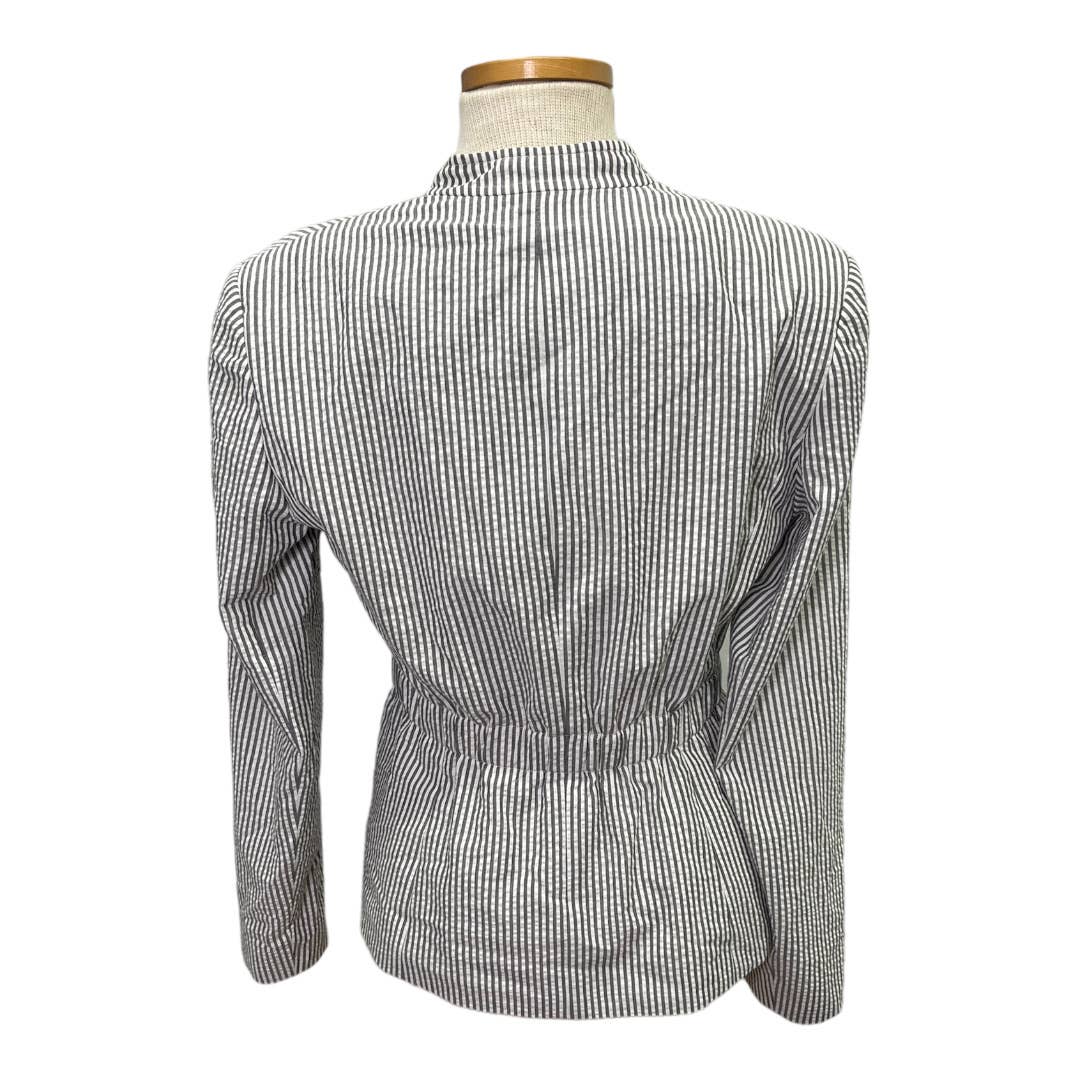 Lafayette 148 New York Seersucker Black White Striped Blazer Jacket Size 4 - Premium from Lafayette 148 New York - Just $99.0! Shop now at Finds For You