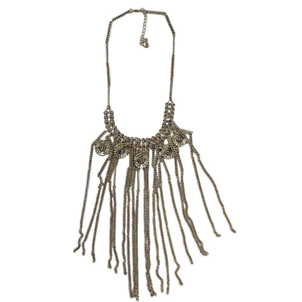 Free People Queen of the Rodeo Necklace Bohemian Fringe Gold New - Premium from Free People - Just $89.00! Shop now at Finds For You