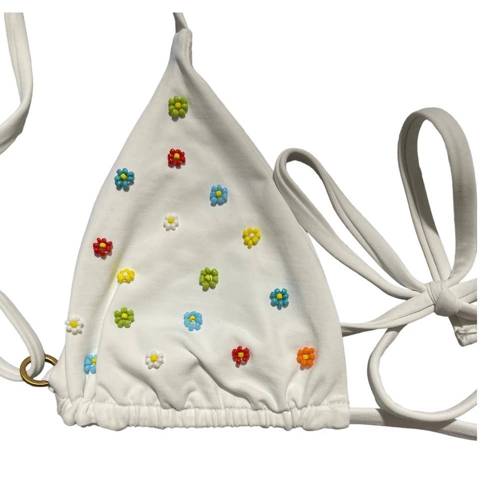 L*SPACE Brittany Beaded Bikini Top Luka Bikini Bottom Swimsuit Size S - Premium from L*SPACE - Just $79.00! Shop now at Finds For You