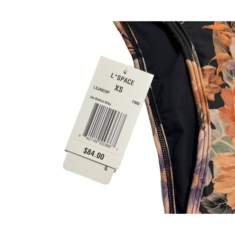 L*SPACE Set Camellia Floral Bikini Top Jay Bikini Bottom Swimsuit XS New - Premium from L*SPACE - Just $99.0! Shop now at Finds For You