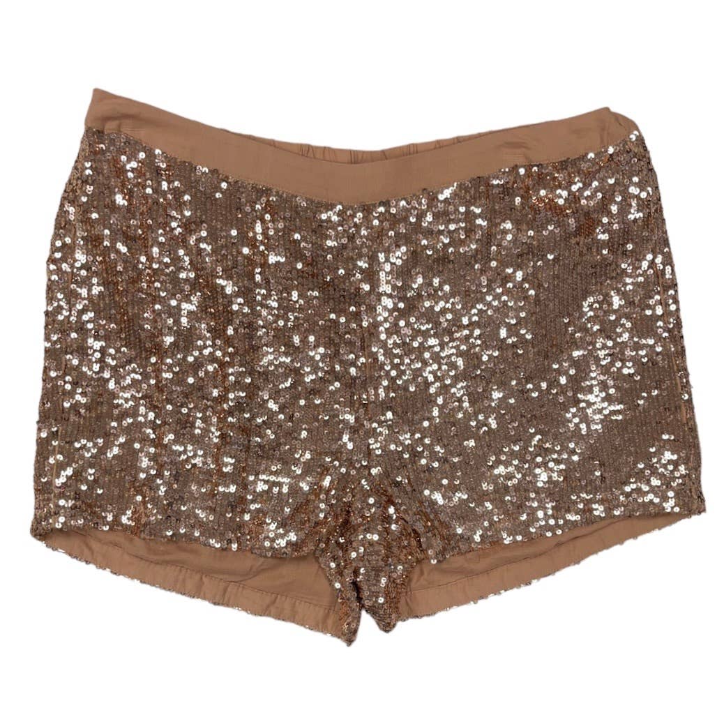 Anthropologie Rose Gold Sequin Shorts Size 6 New - Premium from Anthropologie - Just $89.0! Shop now at Finds For You
