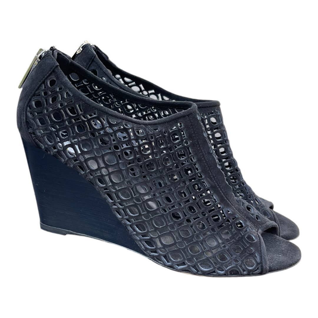 Aquatalia Shelly Lattice Peep Toe Wedge Heels Size 9 New $495 - Premium from Aquatalia - Just $129.0! Shop now at Finds For You