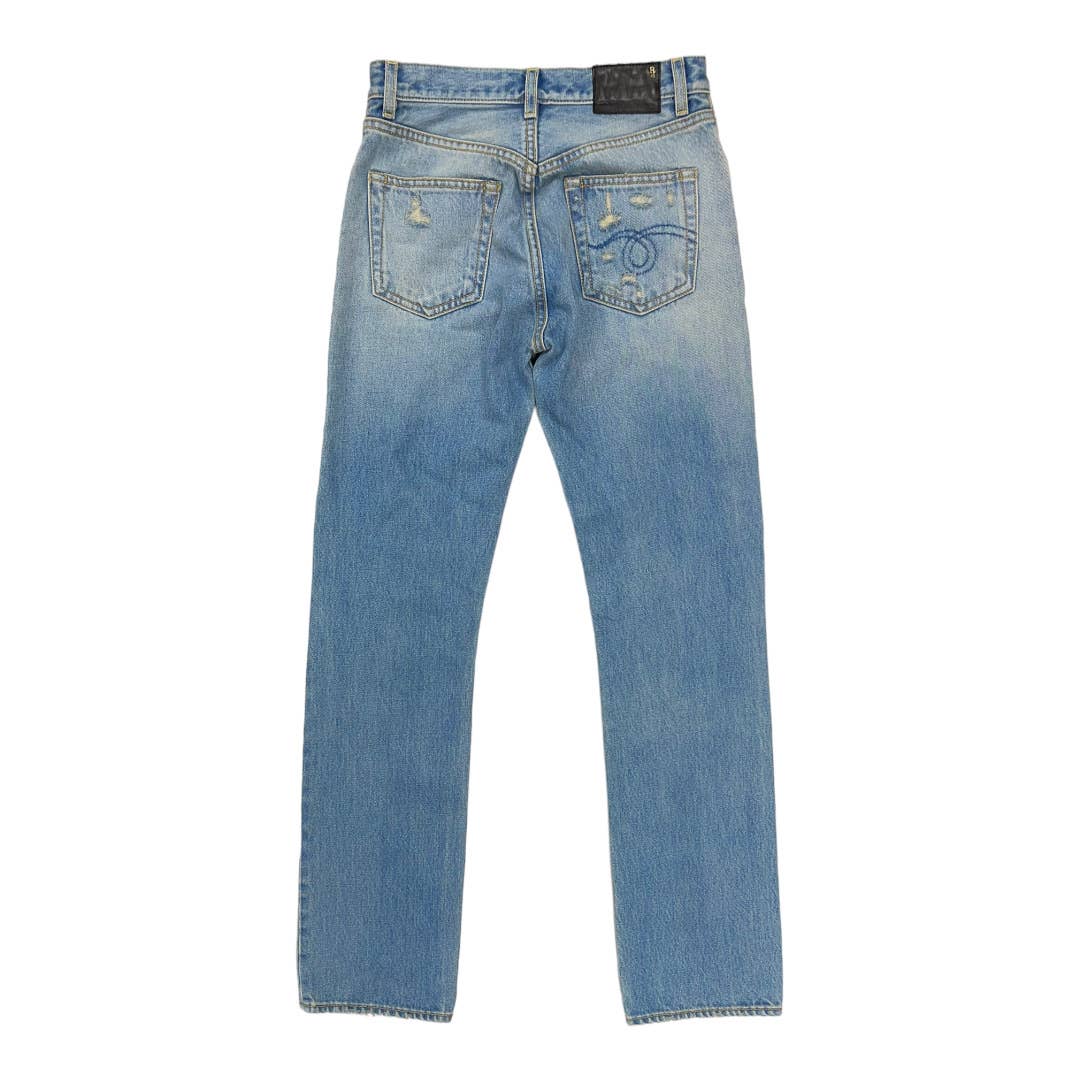 R13 Italy Classic Straight Distressed Jeans Denim Size 25 - Premium from R 13 - Just $199.0! Shop now at Finds For You