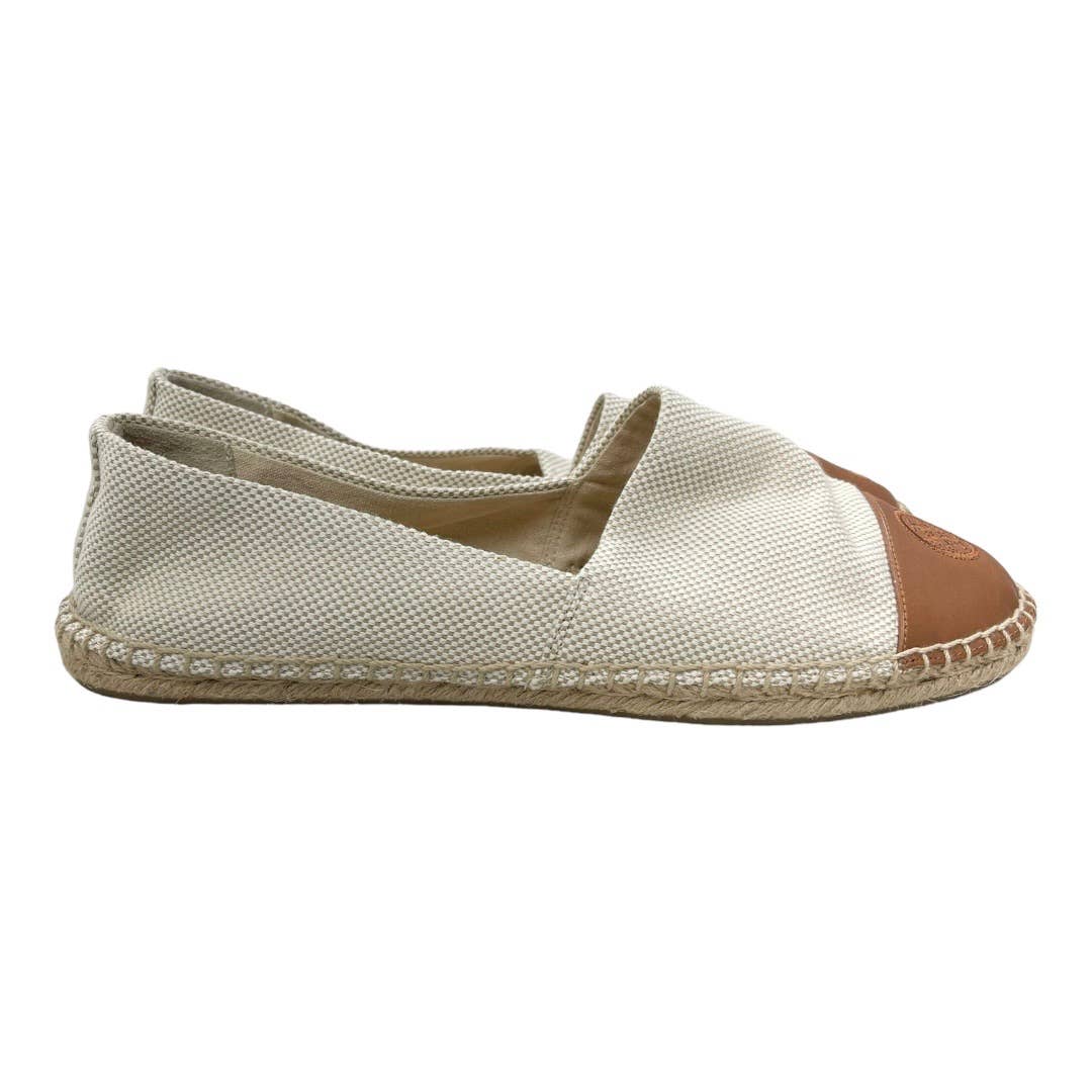 Tory Burch Colorblock Woven Canvas Leather Espadrilles Flats Shoes Size 11 - Premium from Tory Burch - Just $135.0! Shop now at Finds For You