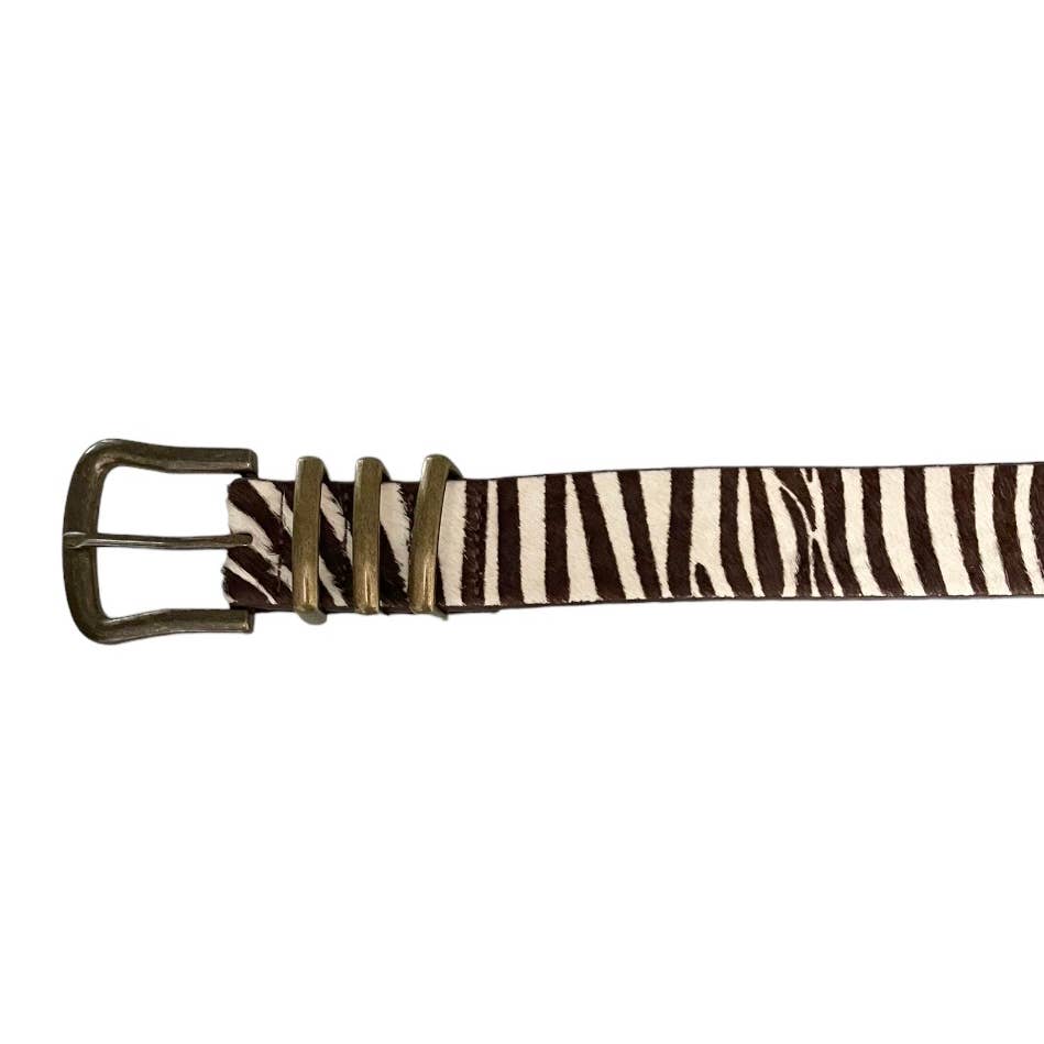 Anthropologie Western Calf Hair Zebra Print Belt Size Small New - Premium from Anthropologie - Just $68.0! Shop now at Finds For You