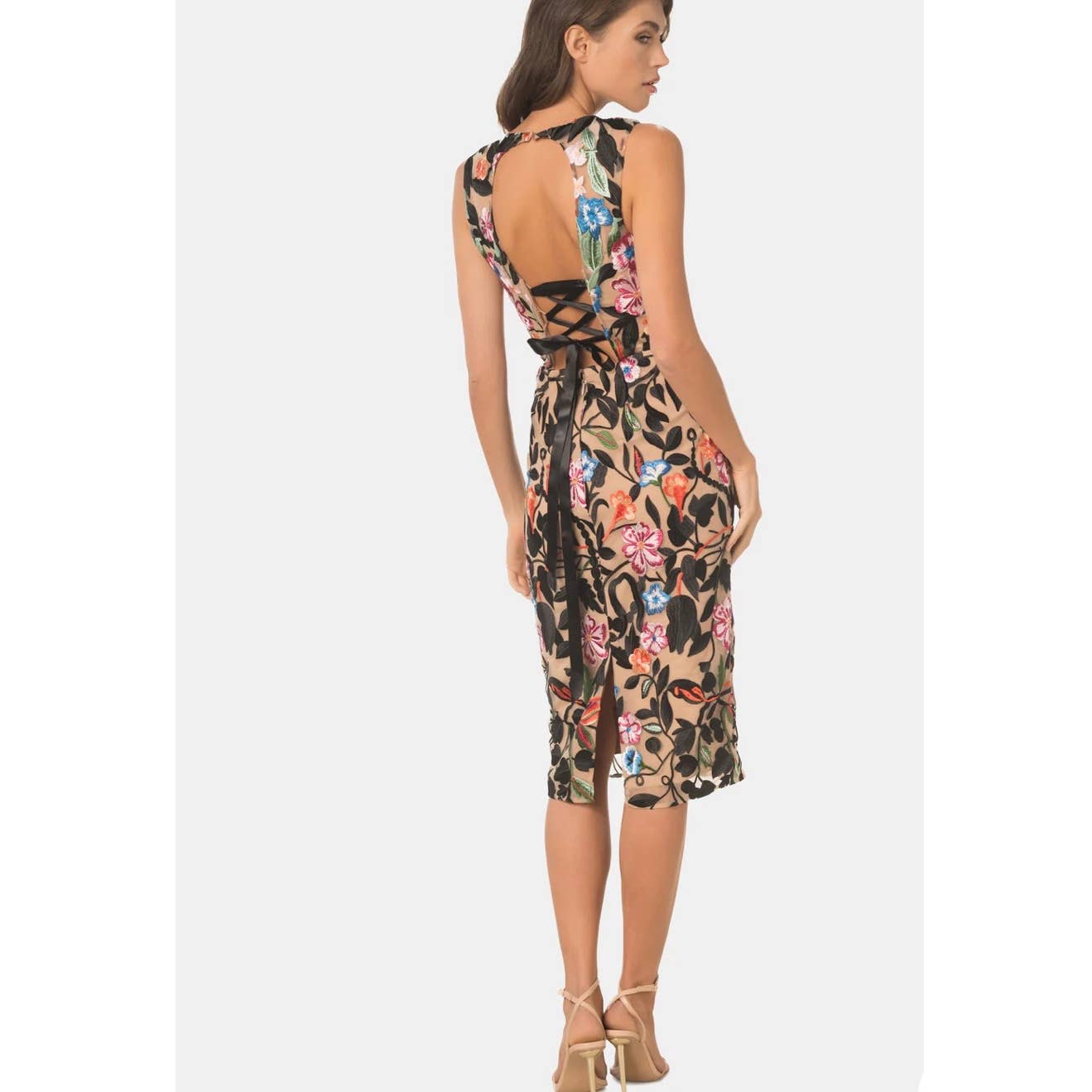 Dress The Population Holland Embroidered Floral Midi Dress Size Small New - Premium from Dress The Population - Just $229.0! Shop now at Finds For You