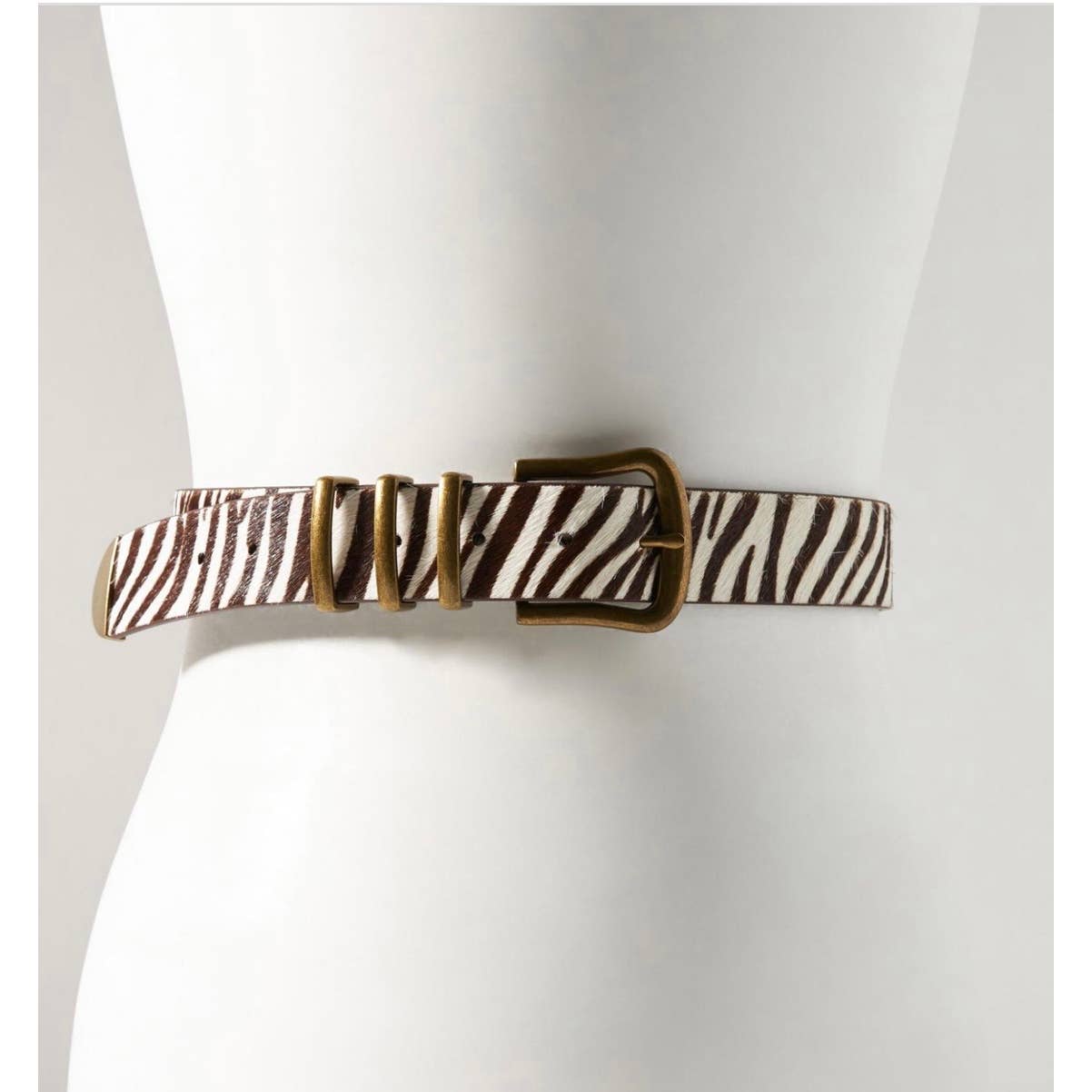 Anthropologie Western Calf Hair Zebra Print Belt Size Small New - Premium from Anthropologie - Just $68.0! Shop now at Finds For You