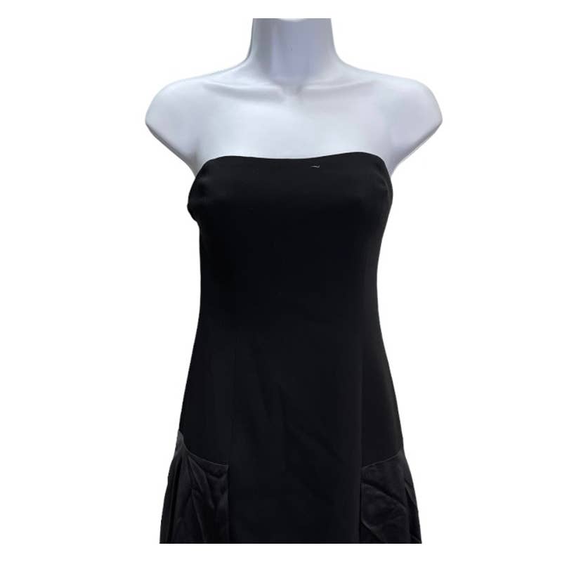 Cinq A Sept Elsa Strapless LBD Hankerchief Hem Size 6 Black New - Premium from cinq a sept - Just $159.0! Shop now at Finds For You