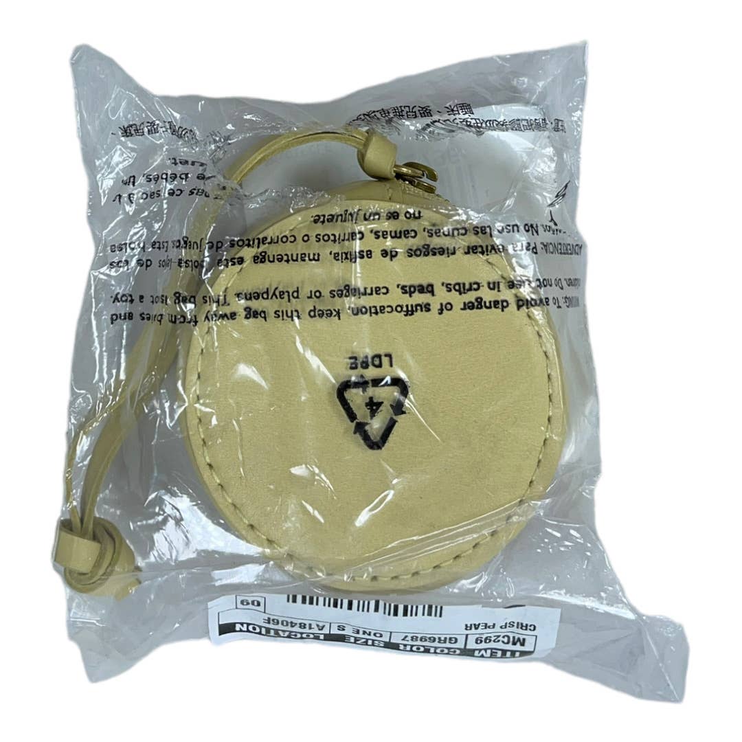 Madewell AirPod Circle Zip Case Leather Yellow New - Premium from Madewell - Just $35.0! Shop now at Finds For You