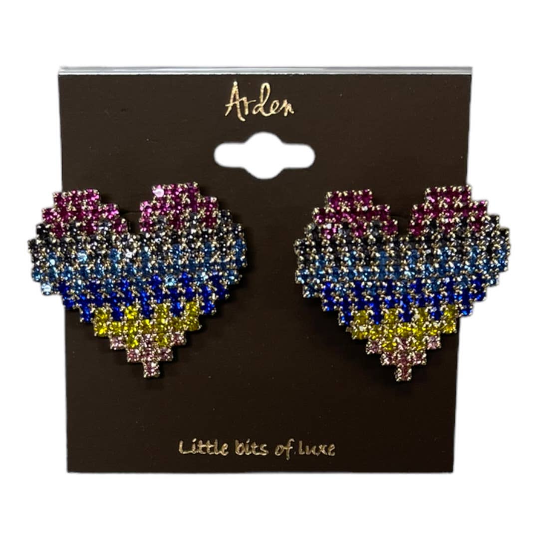 Anthropologie Arden Rainbow Heart Earrings New - Premium from Anthropologie - Just $45.0! Shop now at Finds For You