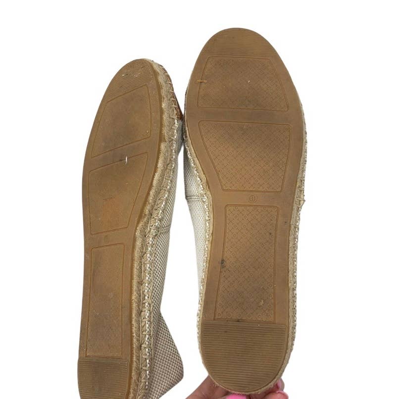 Tory Burch Colorblock Woven Canvas Leather Espadrilles Flats Shoes Size 11 - Premium from Tory Burch - Just $135.0! Shop now at Finds For You