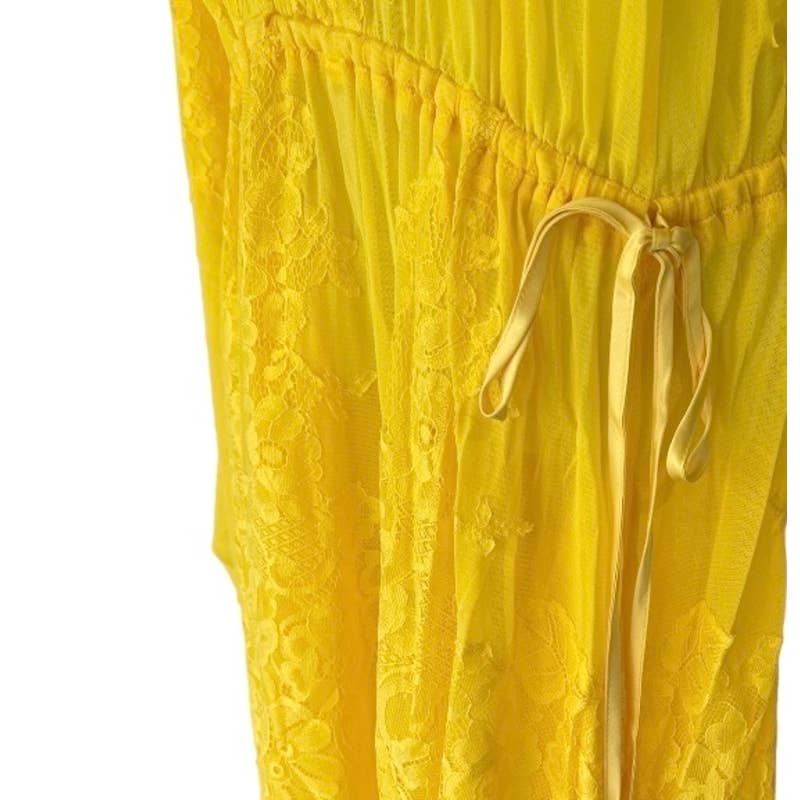 We are HAH Royal HAHness Lace Maxi Dress Balloon Sleeve Festival M/L Yellow New - Premium from We are HAH - Just $149.00! Shop now at Finds For You