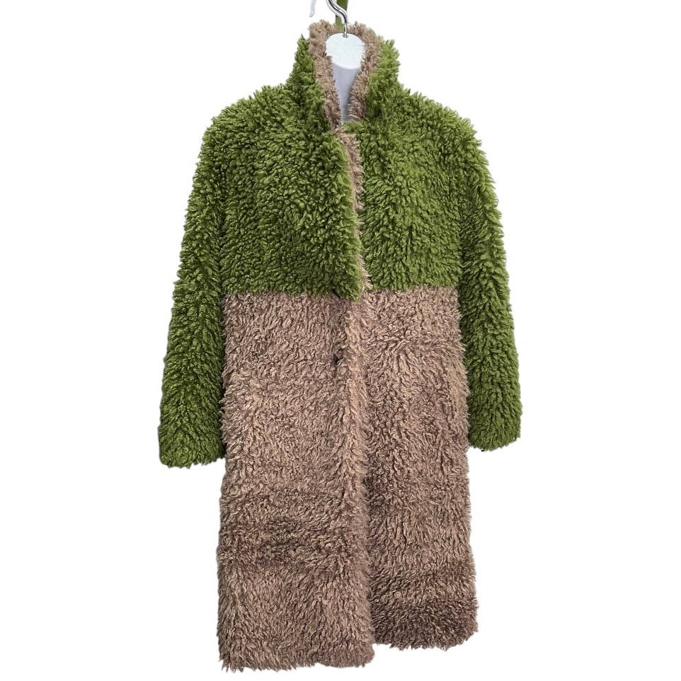 Anthropologie Hutch Audrey Colorblock Faux Fur Coat Size XS - Premium from Anthropologie - Just $279.0! Shop now at Finds For You