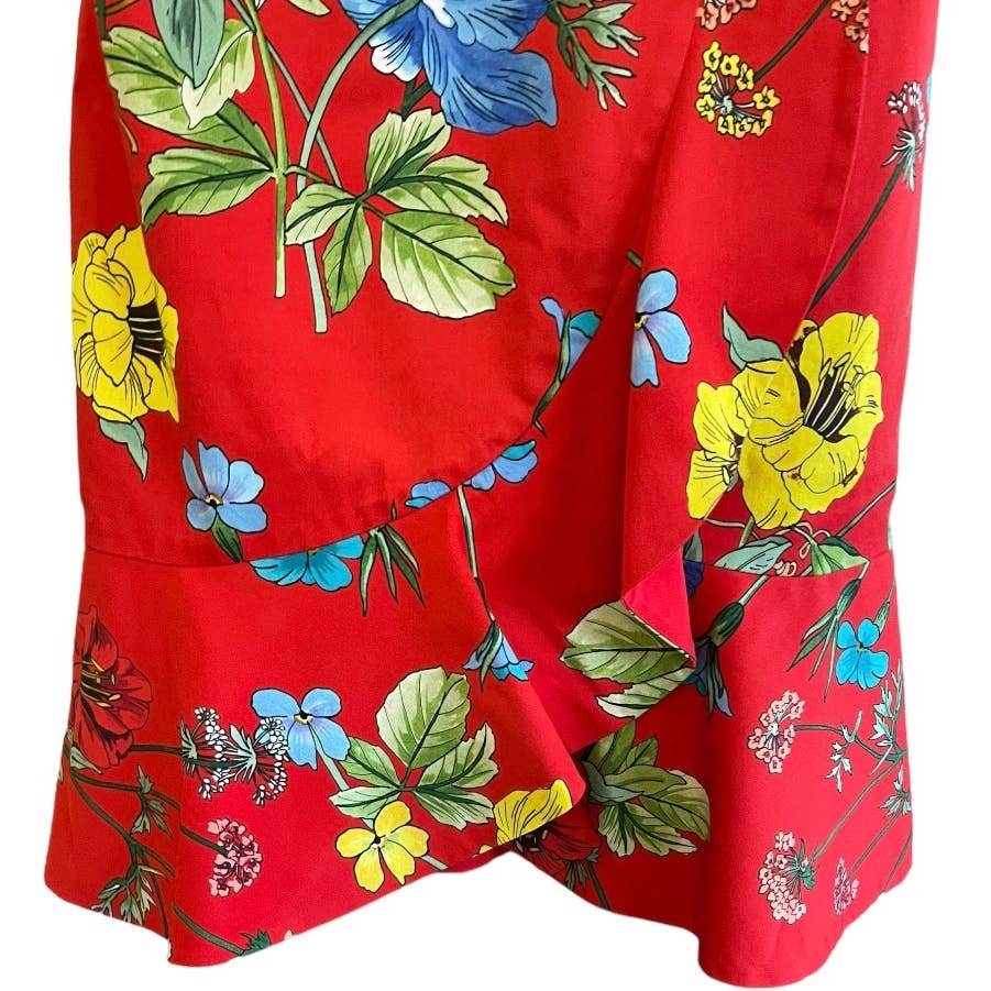 Alice + Olivia Kirby Lace Trimmed Fit and Flare Floral Dress Size 2 Red - Premium from Alice + Olivia - Just $199.0! Shop now at Finds For You