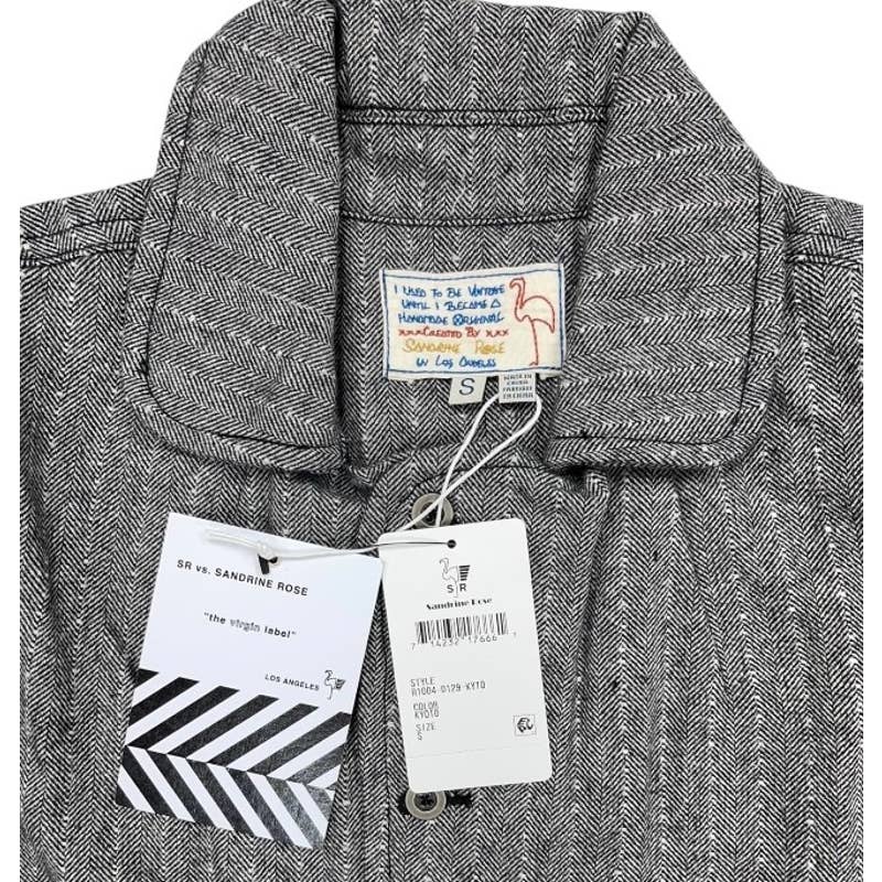 Free People x Sandrine Rose Herringbone Jacket Coat Size S New - Premium from Free People - Just $89.0! Shop now at Finds For You