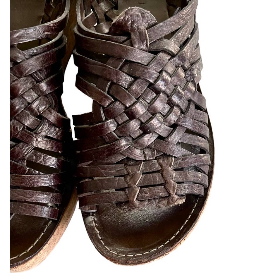 Tory Burch Kiliam Leather Woven Sandals Size 7.5 Brown - Premium from Tory Burch - Just $99.0! Shop now at Finds For You